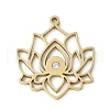 304 Stainless Steel Crystal Rhinestone Pendants STAS-E501-18G-1