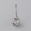 Anti-Tarnish Sterling Silver Flower Pendant Blank for Irregular Gemstone Cabochon Pendant Settings FIND-WH0417-59P-1