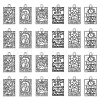 DICOSMETIC 24Pcs 6 Styles Zinc Tibetan Style Alloy Pendants FIND-DC0005-81-1