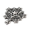 Retro 304 Stainless Steel Pendants STAS-I205-37AS-C-2