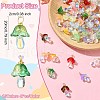 60Pcs 15 Styles Glass Pendants PALLOY-CJ00095-2