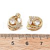 Brass Micro Pave Cubic Zirconia Beads KK-A259-09G-3