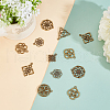   48Pcs 8 Style Tibetan Style Alloy Pendants TIBE-PH0001-19AB-4