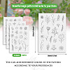 80 Patterns Non-woven Fabrics Water-soluble Embroidery Aid Drawing Sketch DIY-TAC0100-001-11