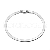 3mm 925 Sterling Silver Herringbone Chain Bracelets BJEW-I314-006C-P-1