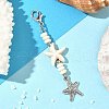 Ocean Theme Synthetic Turquoise Pendant Decorations HJEW-JM03428-02-2