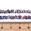 Electroplate Transparent Glass Beads Strands GLAA-N021-4mm-01-4