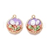 Rack Plating Alloy Enamel Pendants ENAM-N056-415-1