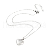 Non-Tarnish Heart 304 Stainless Steel Pendant Necklaces NJEW-G083-01B-P-2