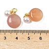 Natural Carnelian Pendants G-P577-01G-3