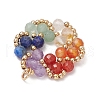 Natural Green Aventurine & Agate & Carnelian & Amethyst & Lapis Lazuli & Citrine Wire Wrapped Pendants PALLOY-TA00241-02-4