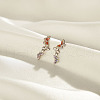 Anti-Tarnish 925 Sterling Silver Micro Pave Cubic Zirconia Stud Earrings EJEW-K284-07P-2