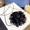 3D Flower Polyester Wrap Choker Necklaces FS-WG63CF5-01-1