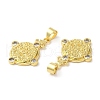 Brass Micro Pave Cubic Zirconia Pendants KK-M246-42G-2