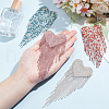   4Pcs 4 Colors Glass Rhinestone Sew on Patches PATC-PH0001-17-5