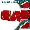 10 Yards Polyester Gold Edged Wired Ribbon OCOR-WH0090-031-4