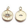 Brass Micro Pave Clear Cubic Zirconia Pendants KK-S356-227G-NF-2