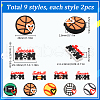SUNNYCLUE 18Pcs 9 Styles PVC Plastic Beads FIND-SC0011-81-2