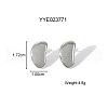 Bean Stainless Steel Stud Earrings for Unisex AA3662-3-1
