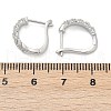Brass Clear Cubic Zirconia Hoop Earrings EJEW-Q016-15P-2