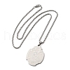 304 Stainless Steel Saint Saint Michael The Archangel Pendant Necklaces for Women NJEW-M105-02P-2