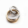 304 Stainless Steel Interlocking Ring Pendants STAS-E090-90G-2
