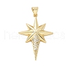 Brass Micro Pave Cubic Zirconia Pendants KK-P293-24B-G-1