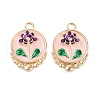 Brass Enamel Pendants KK-K351-48G-02-1