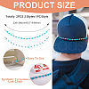 2Pcs 2 Styles Natural & Synthetic Turquoise Link Baseball Cap Chain AJEW-TAC00031-3
