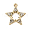 Alloy Rhinestone Pendants PALLOY-P308-12KCG-1