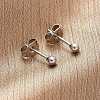 Tarnish Resistant 304 Stainless Steel Stud Earrings EJEW-L215-57A-P-3