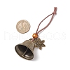Iron Bell & Tibetan Style Alloy Flower Pendant Decorations HJEW-JM03368-3