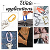 FIBLOOM 5Pcs 5 Colors Baking Paint Alloy Screw Locking Carabiners FIND-FI0001-12-7