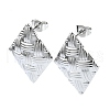 Tarnish Resistant 201 Stainless Steel Stud Earrings EJEW-K270-21P-1