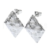 201 Stainless Steel Stud Earrings EJEW-K270-21P-1