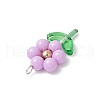 Flower Transparent Acrylic Pendants PALLOY-JF03719-01-5