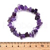 Unisex Chip Natural Amethyst Beaded Stretch Bracelets BJEW-S143-13-5