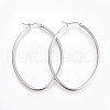 201 Stainless Steel Hoop Earrings EJEW-A052-15F-G-1