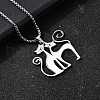 304 Stainless Steel Pendant Necklaces NJEW-P329-02P-2