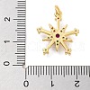 Rack Plating Brass Micro Pave Cubic Zirconia Pendants KK-Z071-62A-01G-3