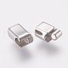 304 Stainless Steel Magnetic Clasps with Glue-in Ends STAS-E138-06P-3