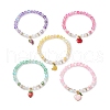5Pcs 5 Colors Synthetic Moonstone Beads Stretch Bracelets for Women BJEW-JB11594-2