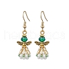 Angel Handmade Glass Seed Beads Dangle Earrings for Women EJEW-MZ00395-04-2