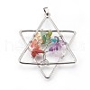 Natural & Synthetic Mixed Gemstone Chakra Big Pendants G-I212-02A-2