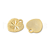 Textured Brass Charms KK-O143-07G-3