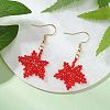 Glass Seed Beads Dangle Earrings EJEW-MZ00400-01-1