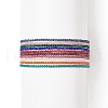 10Pcs 10 Color Bling Glass Beaded Stretch Bracelets Set for Women BJEW-JB08974-1