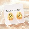 Teardrop 304 Stainless Steel Stud Earrings for Women EJEW-A125-64G-1