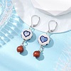Porcelain Leverback Earrings EJEW-JE06304-2