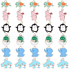 SUNNYCLUE 30Pcs 6 Styles Alloy Enamel Pendants FIND-SC0010-09-1